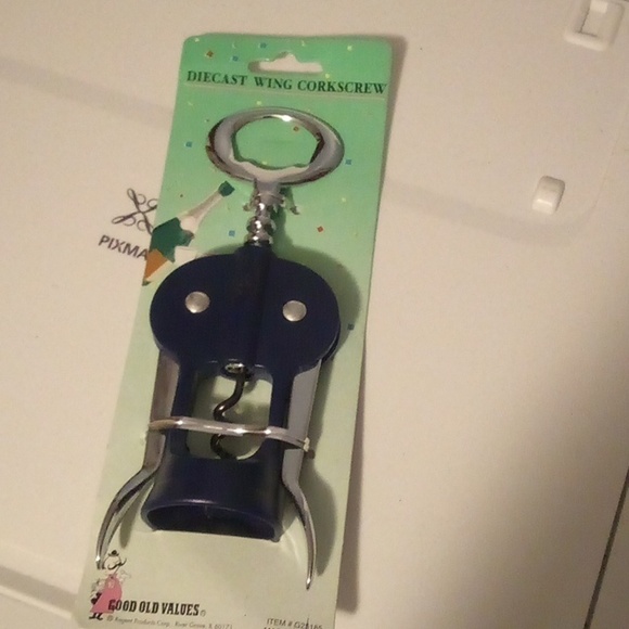 Good Old Values Other - NIP - Diecast Wing Corkscrew Bottle Cork Opener